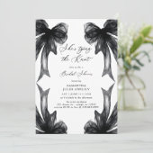 Invitation She's Tying The Knot Black Bow Bridal Shower (Debout devant)