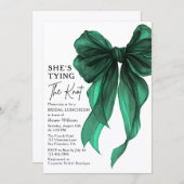Invitation She's Tying The Knot Bow Bridal Luncheon (Devant / Derrière)