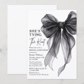Invitation She's Tying The Knot Bow Bridal Luncheon (Devant / Derrière)