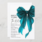 Invitation She's Tying The Knot Bow Bridal Luncheon (Devant / Derrière)