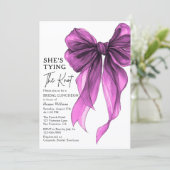 Invitation She's Tying The Knot Bow Bridal Luncheon (Debout devant)