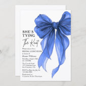 Invitation She's Tying The Knot Bow Bridal Luncheon (Devant / Derrière)