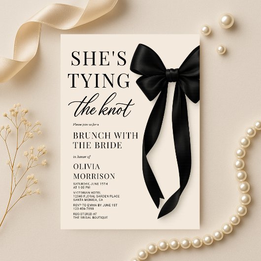 Invitation She's Tying The Knot Bow Brunch with the Bride