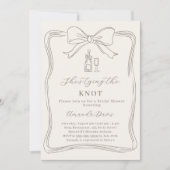 Invitation She's tying the knot ivory neutral Bridal Shower (Devant)