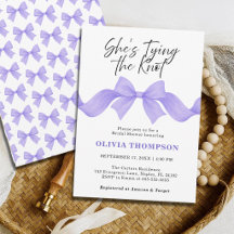 She's Tying the Knot Purple Bow Bridal Shower