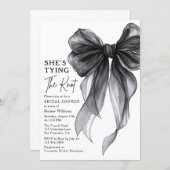 Invitation She's Tying The Knot QR Code Bridal Shower (Devant / Derrière)