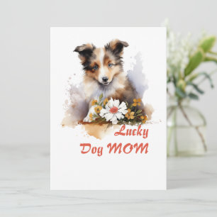 Invitation Shetland Sheepdog Chiot Pet Aquarelle
