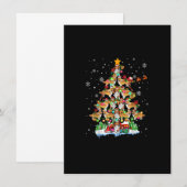 Invitation Shetland Sheepdog sapin de Noël lumières Santa coq (Devant / Derrière)