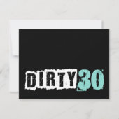 Invitation Shh A Surprise Dirty 30e fête de l'anniversaire bl (Devant)