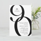 Invitation Shh It's a Surprise 90th Birthday Party (Debout devant)