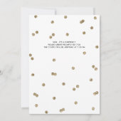 Invitation Shh Surprise Parties scintillant Confetti Annivers (Dos)