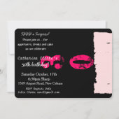 Invitation Shhh A Surprise Dirty 30e fête d'anniversaire rose (Dos)