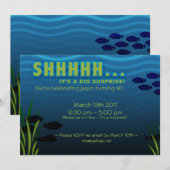 Invitation SHHH ! C'est une fête d'anniversaire surprise (Devant / Derrière)