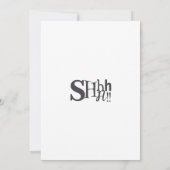 Invitation Shhh C'est une surprise fête d'anniversaire Adulte (Dos)