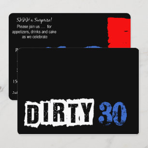 Invitation SHHH C'est une surprise sale fête du 30e anniversa