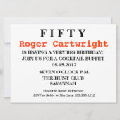 Invitation SHHH, Surprise Cinquantième anniversaire Invitatio (Devant)