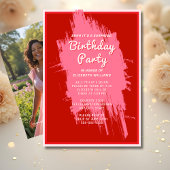 Invitation Shhh Surprise fête d'anniversaire Preppy Pink Glam