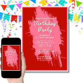 Invitation Shhh Surprise fête d'anniversaire Preppy Pink Glam