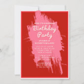 Invitation Shhh Surprise fête d'anniversaire Preppy Pink Glam (Devant)