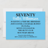 Invitation Shhh Surprise Seventieth fête d'anniversaire (Devant)