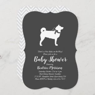 Invitation Shiba Inu Chien Baby shower Neutre selon le sexe