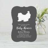 Invitation Shih Tzu Baby shower Neutre hommes-femmes (Debout devant)