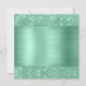 Invitation Shimmer Strip Mint Green Sparkle Weddin (Dos)