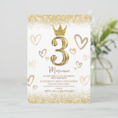 Invitation Shine Crown Gold Parties scintillant Fille fête d' (Debout devant)