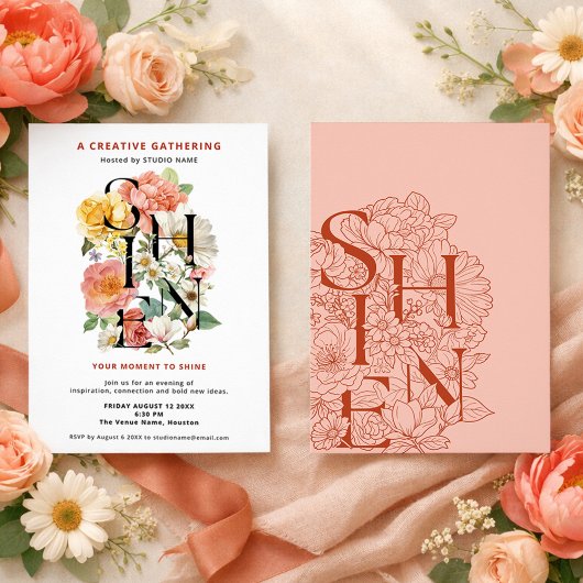 Invitation SHINE Floral Creative Corporate Event