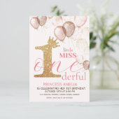 Invitation Shine Gold Crown Princesse BlushPremier anniversai (Debout devant)