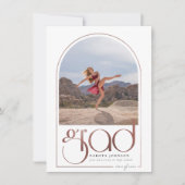 Invitation Shine Rose Gold Arch Typographie 2 Diplôme photo (Devant)