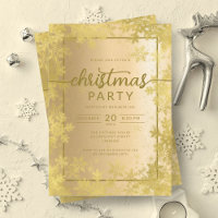 Shiny Gold Snowflakes Company Christmas Party