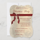 Invitation Shiny, Red Bow, fête de Noël d'entreprise (Devant)