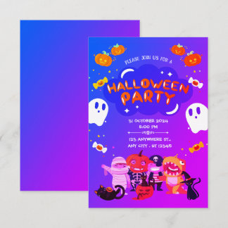 Invitation Ships & Shenanigans : Une Halloween violette et bl