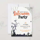 Invitation Ships & Shenanigans : Une Halloween violette et bl (Devant)