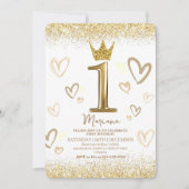 Invitation Shire 1ère parties scintillant d'or de la Couronne (Devant)