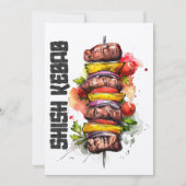 Invitation Shish Kebab Arabe Alimentation pour accéder à la d (Devant)