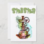 Invitation Shisha Hookah Arguileh possède une chaine en ligne (Devant)