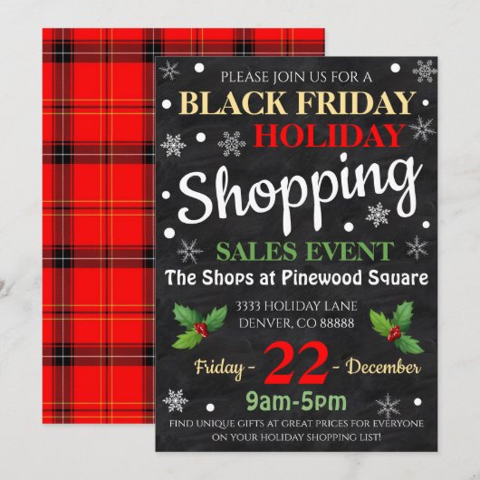 Invitation shopping de vacances (Devant / Derrière)