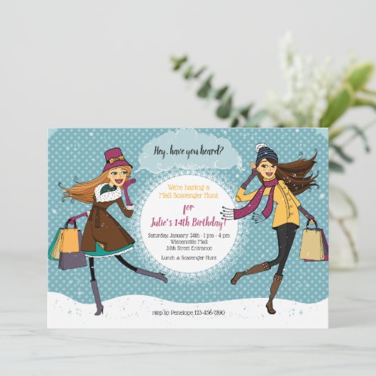 Invitation Shopping Spree (Debout devant)