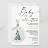 Invitation Showcase d'hiver par courrier baby shower non sexi (Devant)