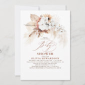 Invitation Shower Baby Terracotta (Devant)