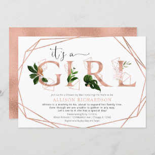 Invitation Shower by Mail C'est une verdure dorée pour filles