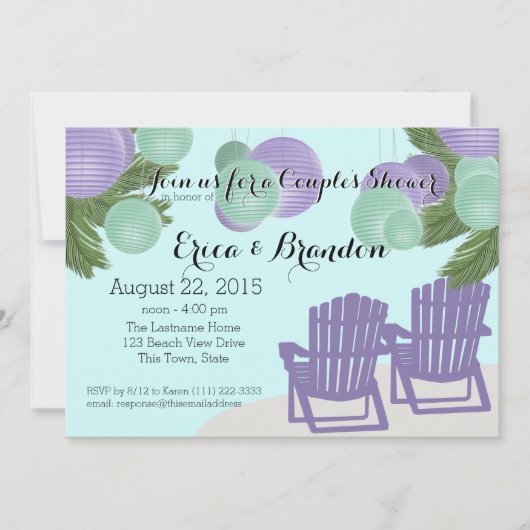 Invitation Shower de Beach (Devant)
