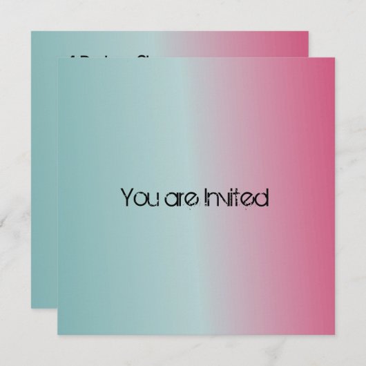 Invitation Shower pour bébé bleu (Devant / Derrière)