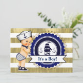 Invitation Shower pour bébé Petit Sailor (Debout devant)