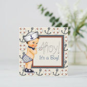 Invitation Shower pour bébé Petit Sailor (Debout devant)