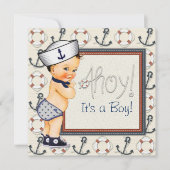 Invitation Shower pour bébé Petit Sailor (Devant)