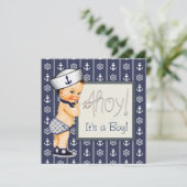 Invitation Shower pour bébé Petit Sailor (Debout devant)