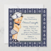 Invitation Shower pour bébé Petit Sailor (Dos)